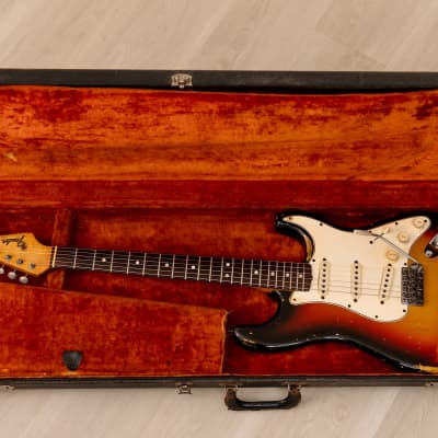 1965 Fender Stratocaster Vintage Electric Guitar Sunburst w/ 1964 Neck Date, Case image 25