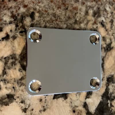 Chrome Neck Plate for Fender Bass, Stratocaster and Telecaster Mint image 4