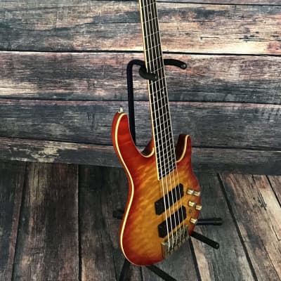 Used Brian Moore i5 USB 5 String Electric Bass with Case image 4