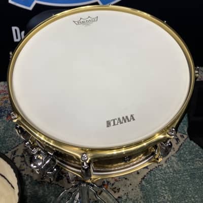 Tama - 14"x5.5" STAR Reserve Snare Drum 2013, Hand Hammered Brass, MINT! image 4