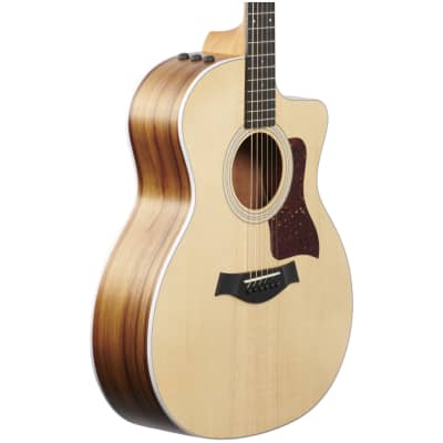 Taylor 214ce Koa Acoustic-Electric Guitar (with Hard Bag), Natural image 3