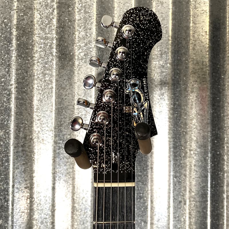 Jet JS500BLS HH Strat Style Guitar Bound Black Sparkle #0010