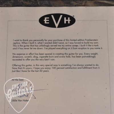 Pre-Owned Fender Custom Shop EVH Frankenstein Replica Tribute Eddie Van Halen, Chip Ellis Masterbuilt - Limited Run with Original Flight Case - Setup by Tom Weber - 1/300 image 24