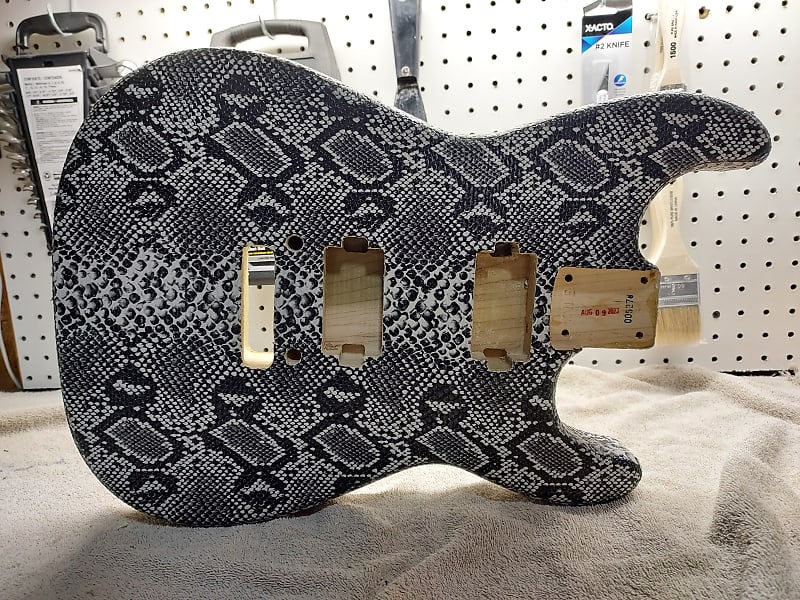 KNE Charvel Style Strat Guitar Body DeMartini Snakeskin Reverb