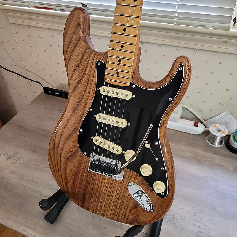 Warmoth Stratocaster Roasted Swamp Ash Player Plus Neck | Reverb