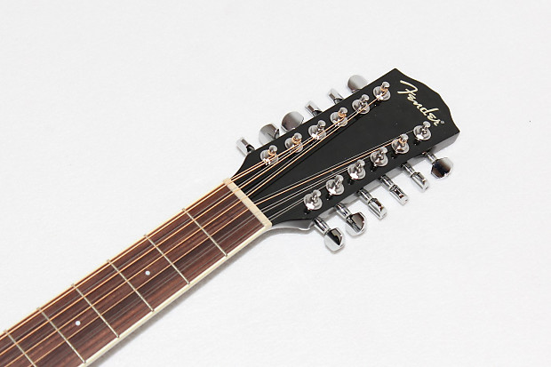 Fender CD-160SE Black 12-String Acoustic-Electric Guitar