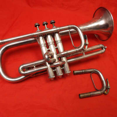 C.G. Conn Vocabell Connqueror 48B Trumpet 1939 - Unlacquered Silver | Reverb