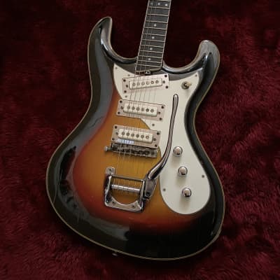c.1966- Vox V241 Bulldog Mosrite Style Solid Body Guitars Made in Italy Vintage Guitars “Sunburst” for sale