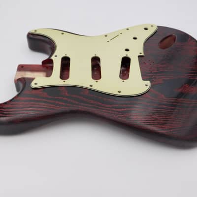 4lbs 5oz BloomDoom Nitro Lacquer Aged Relic Doghair Hardtail S-Style Custom Guitar Body image 4