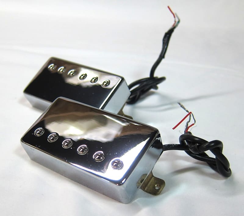 Coil Tap / Splitable or Single Conductor 5 Lead Chrome Humbucker Matched SET Free US Ship image 1