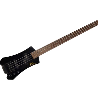 Cort B2 Headless 4 String Bass Guitar w/ OHSC – Used - Black image 1