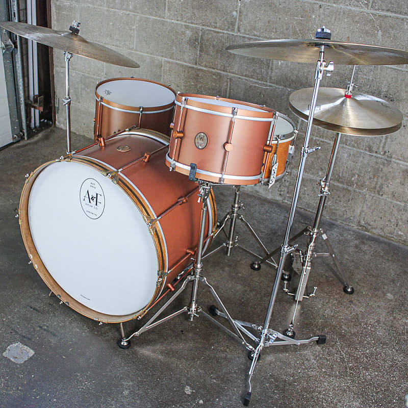 A&F Featherweight Drum Kit 20-13-16in - Burnt Orange Patina