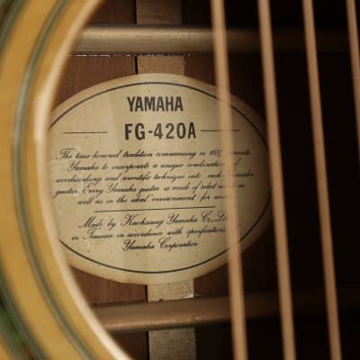 値下げ・ヤマハ＜FG-420A＞アイボリーラベル Yamaha FG-420A Natural Mahogany Acoustic Guitar | Reverb