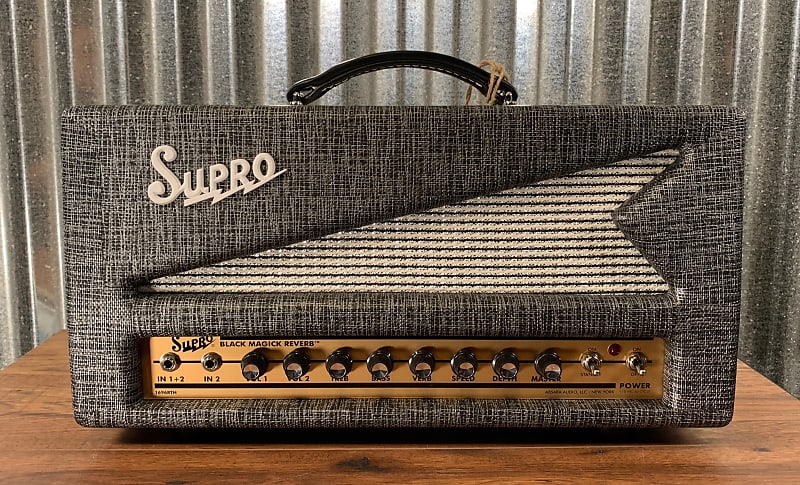 Supro 1696RTH Black Magick Reverb 25 Watt Tube Guitar Head Amplifier image 1