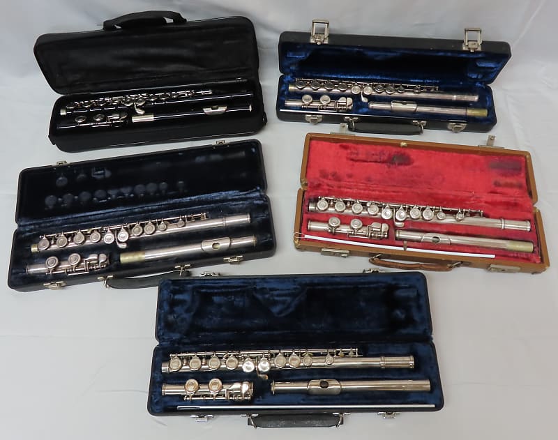 5 Flute Wholesale Lot Artley Armstrong Mirage Cecilio Reverb