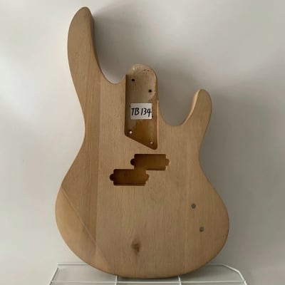 Unfinished Mahogany Wood Bass Guitar Body DIY Project image 2