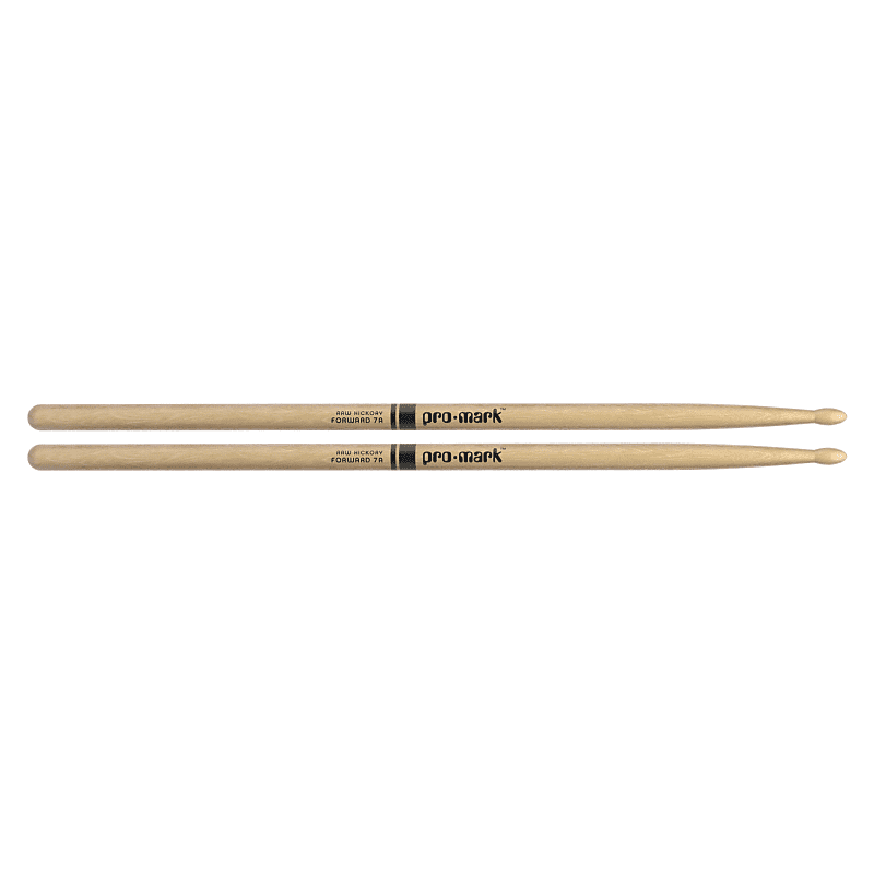 Promark American Hickory 7A Natural Wood Tip Drum Sticks image 1