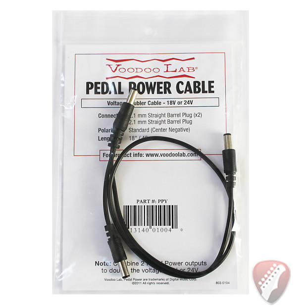 Voodoo Lab PPY 2.1mm Standard Polarity Voltage Doubling Y Cable - 18" image 1