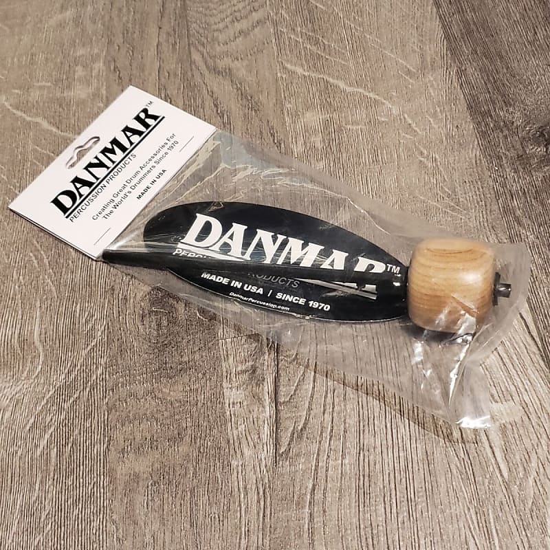 Danmar Clear Lacquer Hard Wood Bass Beater w/Wildwood Grain, | Reverb