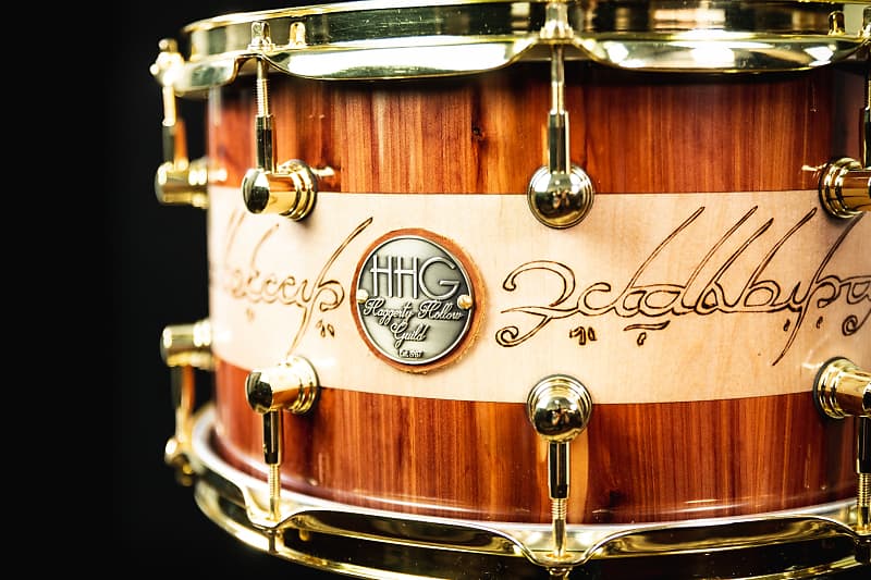 HHG Drums Lord Of The Rings Cedar/Maple Stave Snare, Ultra High Gloss image 1