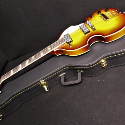 Hofner HI-459-SB Ignition PRO Beatle 6 String Electric Guitar Sunburst Violin Body Shape WITH CASE image 10