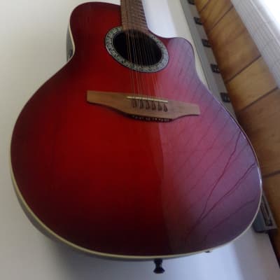 Ovation  6751 Standard Balladeer/12 String Electric Acoustic Guitar Red Burst image 11
