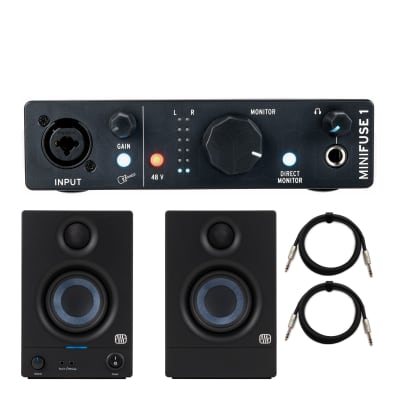 Arturia MiniFuse 1 Audio Portable Interface, USB Compatible with Midi Keyboard and Controller Bundle with 3.5 3.5-Inch Studio Monitor (Pair) and 6-Feet 1/4 Inch TRS Cables (4 Items) image 5