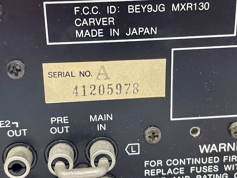 Carver MXR130 Field Power amplifier Reverb