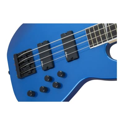Jackson JS Series Concert Bass JS3 Poplar Body 4-String Guitar with Amaranth Fingerboard and 3-Band EQ (Right-Handed, Metallic Blue) image 7