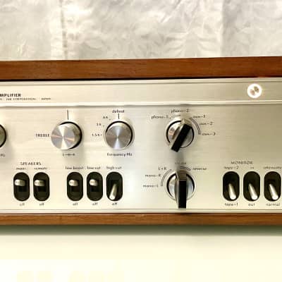 Vintage Rare Luxman SQ505X (30 WPC / 50 WPC) Integrated Amplifier - Rosewood+ Serviced + Clean image 1