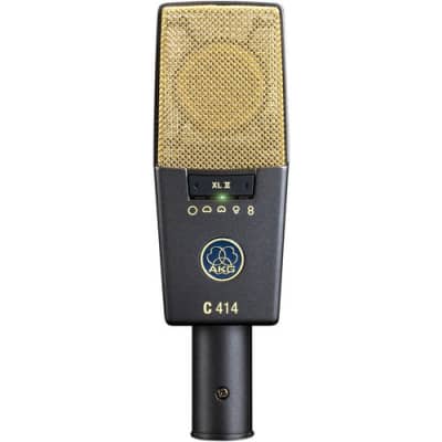 AKG C414 B ULS Multi-Pattern Large Diaphragm Condenser Microphone with Clip  | Reverb