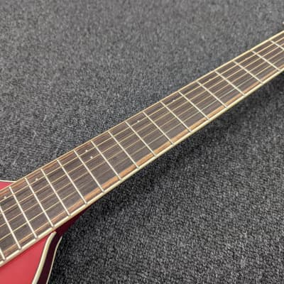 Washburn RO10STRK-A-U Rover Steel String Travel Acoustic Guitar w/ Gig Bag 2021 Trans Red image 4