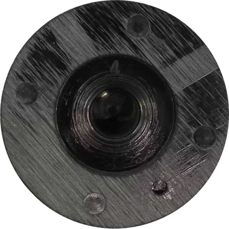 Witch Hat Knob, Black 1-10, Skirted, Set Screw, Thick