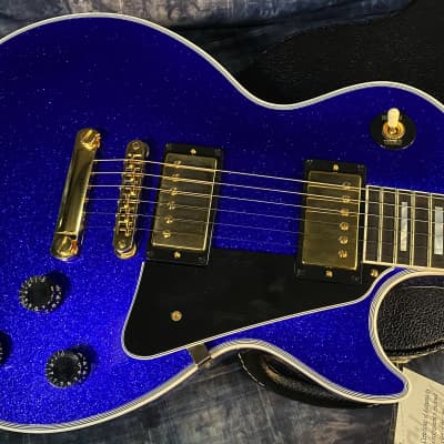 NEW ! 2024 Gibson Special Order Custom Shop Les Paul Custom Dealer Select - Dark Blue Sparkle - Authorized Dealer - 10.45 lbs - G03843 image 3