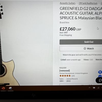 Greenfield G1 Malaysian Blackwood and Alpine Moon spruce with DADGAD/elevated fretboard - Brand new image 11