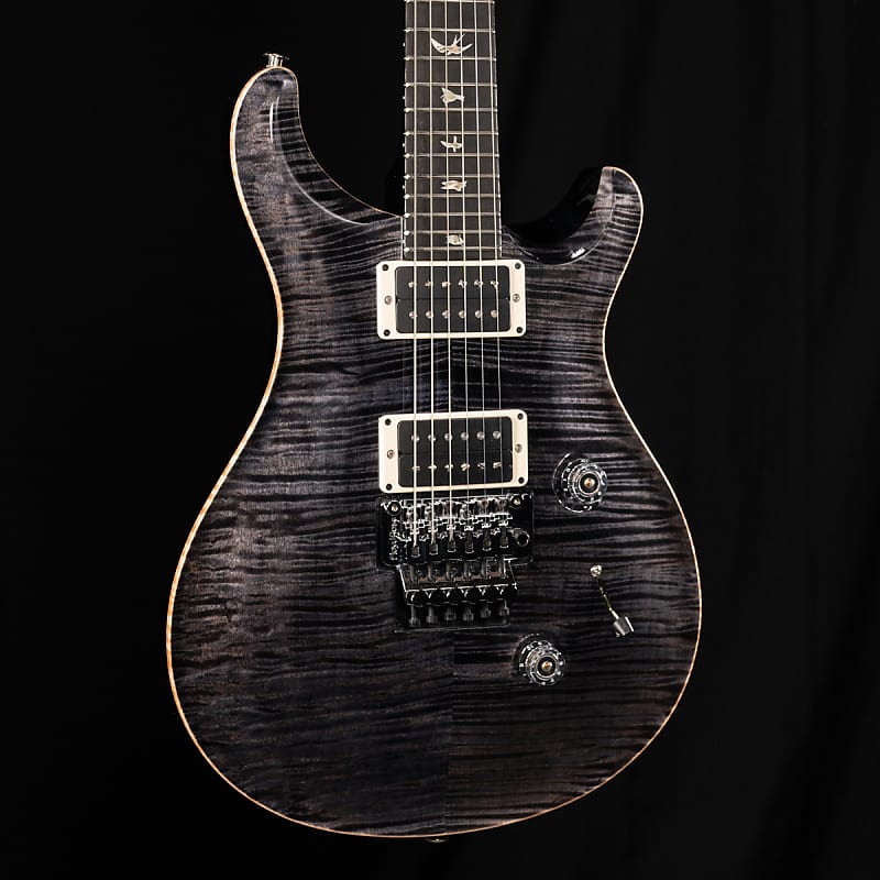 PRS Custom 24 Floyd Rose Grey Black 10 Top Flame with Ebony Fingerboard and Maple Neck image 1