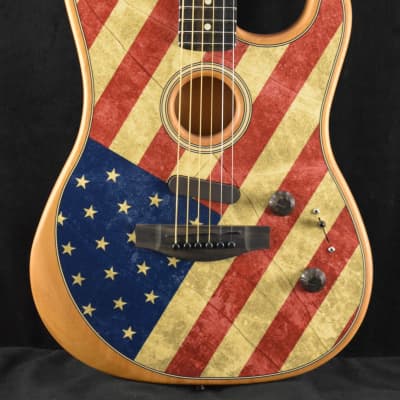 Mint Fender Limited Edition American Acoustasonic Stratocaster USA Flag image 2