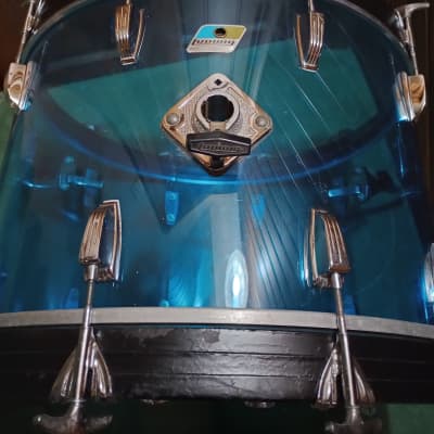 Ludwig 14x22" Vistalite Acrylic Bass Drum 1970s - Blue image 5