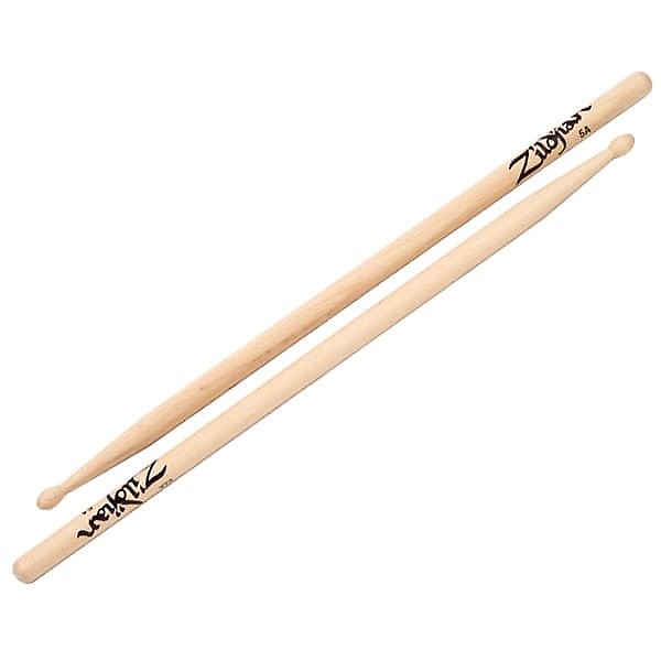 Zildjian 5AWN Hickory Series 5A Wood Tip Drum Sticks image 1