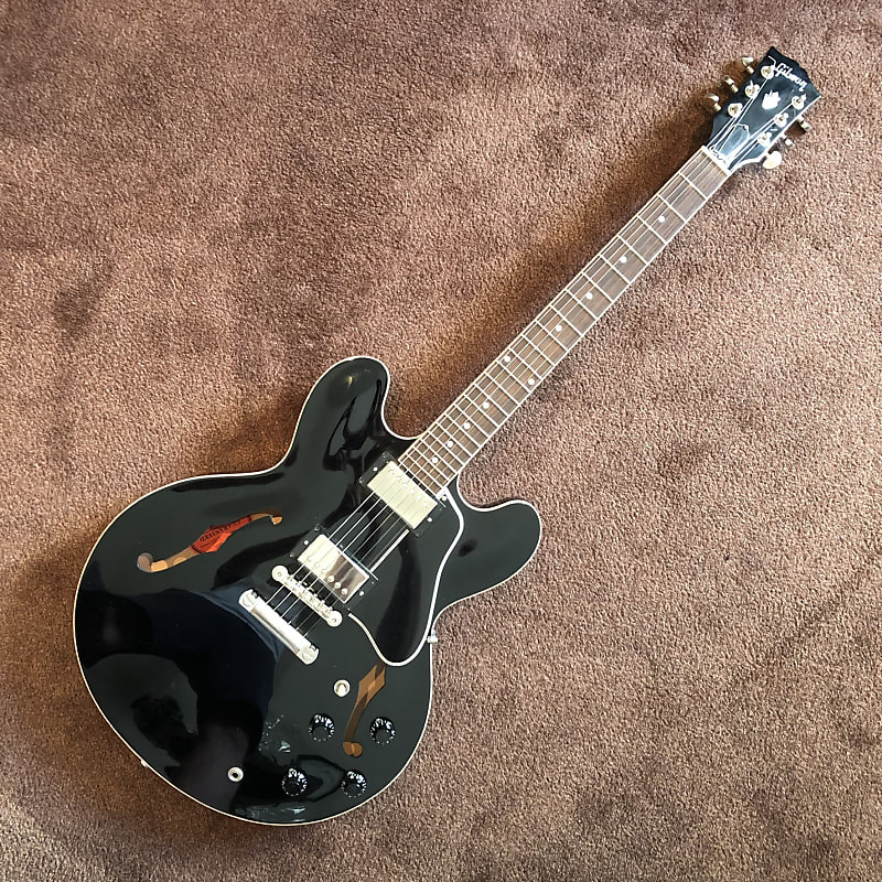 Gibson ES-335 2008年製 ギブソン ブラック BLACK Gibson ES-335 Dot Satin Finish - Trans Black | Sweetwater