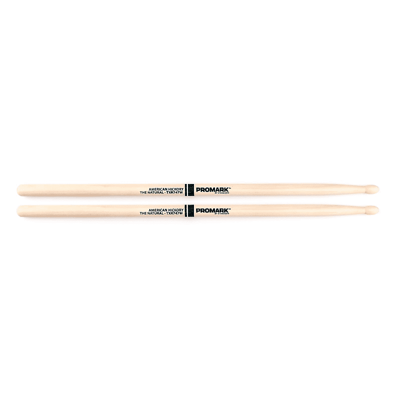 ProMark Hickory 747 "The Natural" Wood Tip drumstick image 1