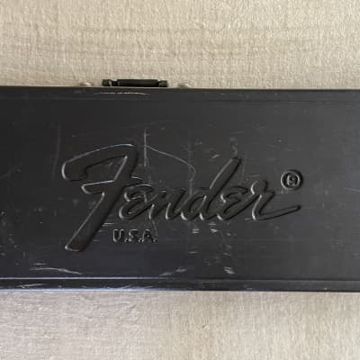 Vintage 1980's Fender USA Stratocaster Telecaster Hardshell Case Fits Left and Right Handed Tele / Strat Black Plastic Moulded for sale