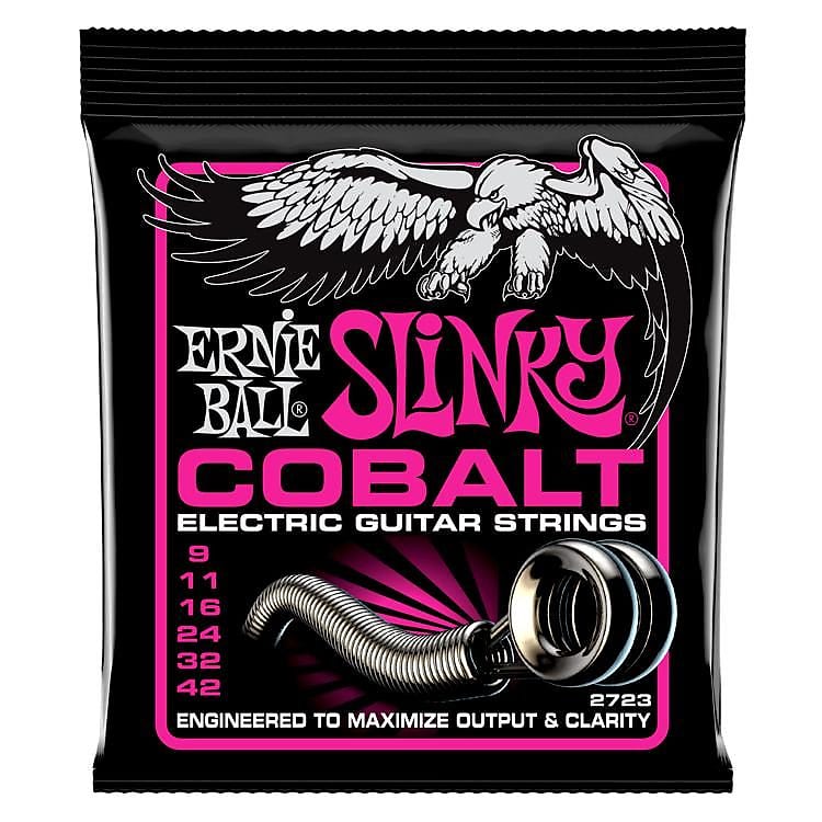 Ernie Ball 2723 Cobalt Super Slinky Electric Guitar Strings (09-42) image 1