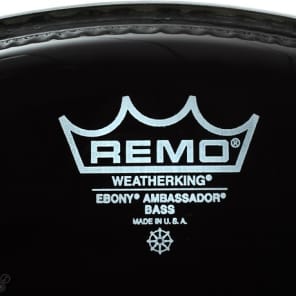 Remo Ambassador Ebony Bass Drumhead - 20 inch image 2