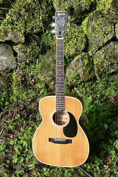 Morris F-20 OOO size guitar, Terada Gakki + Hard Case 1970's Natural