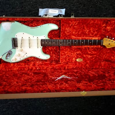 Fender Custom Shop '59 Stratocaster Heavy Relic Faded Surf Green image 8