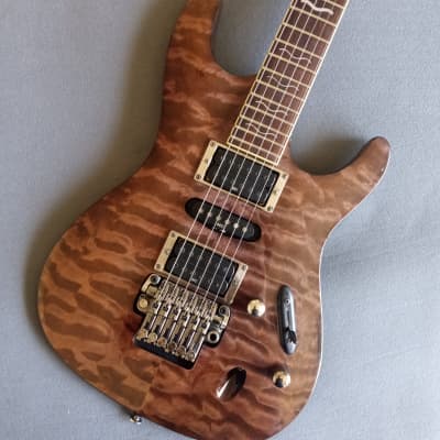 Ibanez S470DXQM S Body Electric Guitar Charcoal Brown Quilt | Reverb