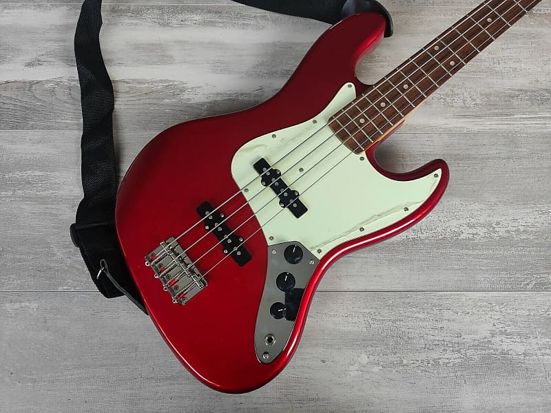 2007 Fernandes Jazz Bass (Candy Apple Red)