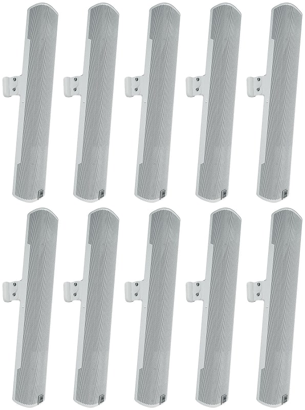 10) JBL COL600-WH 24" White 70V Commercial Slim Column Wall Mount Array Speakers image 1