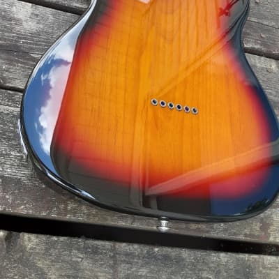 Xaviere  PRO830 Tele Sunburst Alder & Rosewood Humbucker Rails Kwikplug Equipped by Guitars For Vets image 6